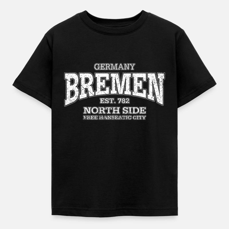 Bremen (white oldstyle) - Kinder T-Shirt - Schwarz