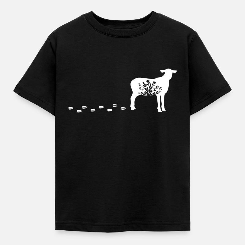 Schaf - Kinder T-Shirt - Schwarz