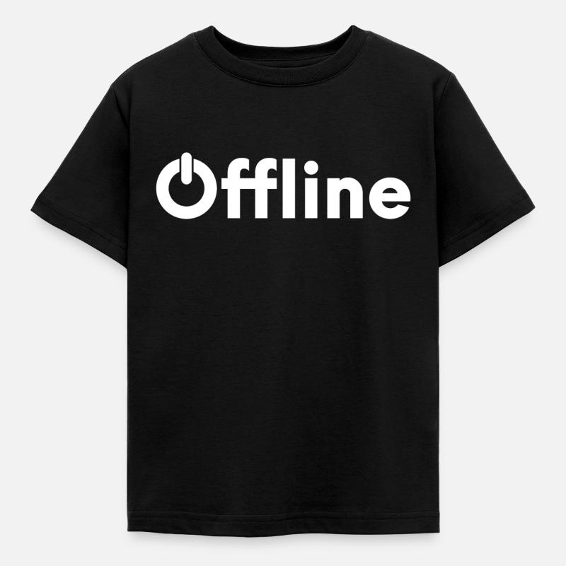 Offline - Kinder T-Shirt - Schwarz