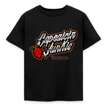 Chili Pepper Capsaïcine Junkie - T-shirt Enfant - noir - Devant - AI Model Kid Female (0cm)