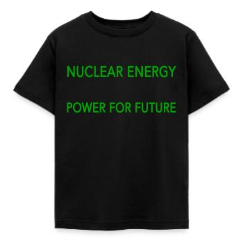 nuclear energy - Kinder T-Shirt - Schwarz - Vorne - AI Model Kid Female (0cm)
