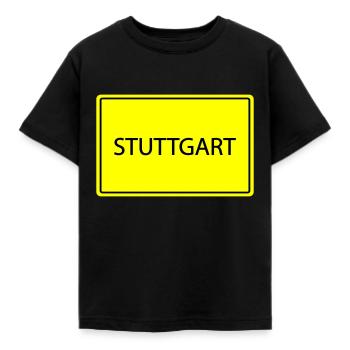 Panneau de signalisation Stuttgart - T-shirt Enfant - noir - Devant - AI Model Kid Female (0cm)
