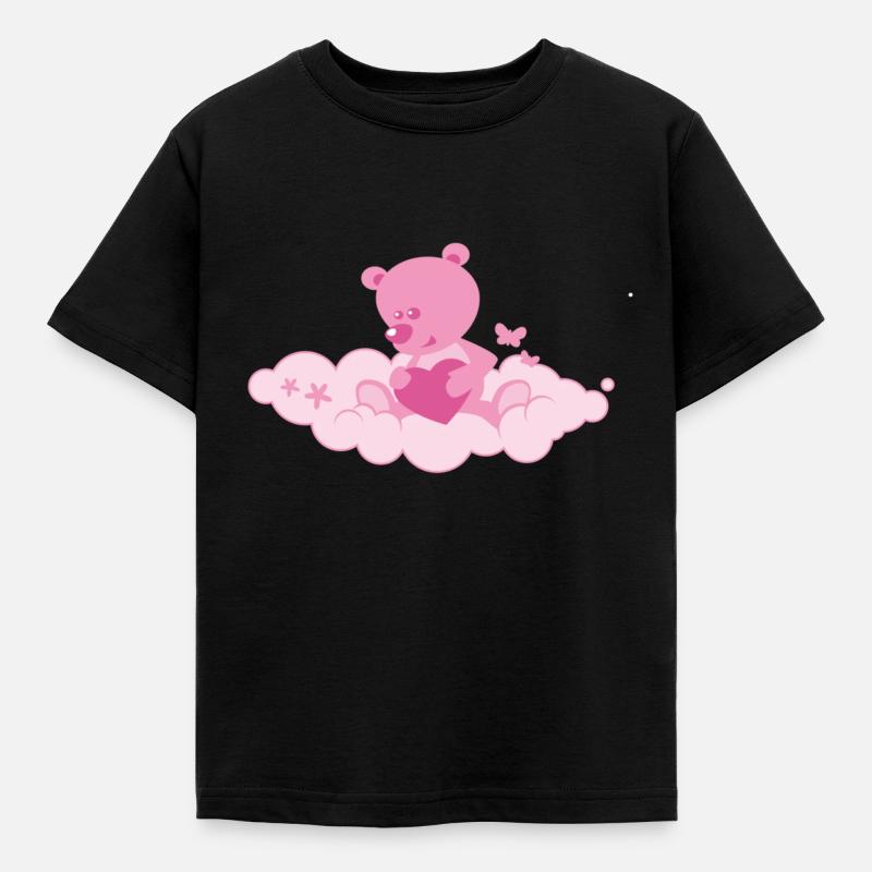 teddy - Kinder T-Shirt - Schwarz