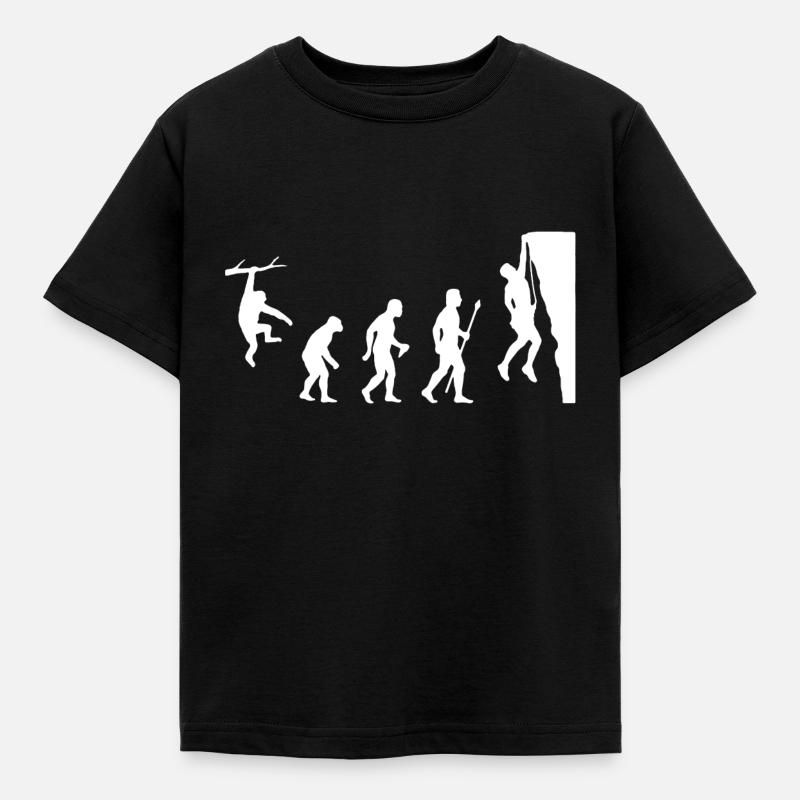 Rock Climbing Evolution Shirt - Kids' T-Shirt - black
