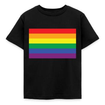 Regnbue - Børne-T-shirt - sort - Foran - AI Model Kid Female (0cm)