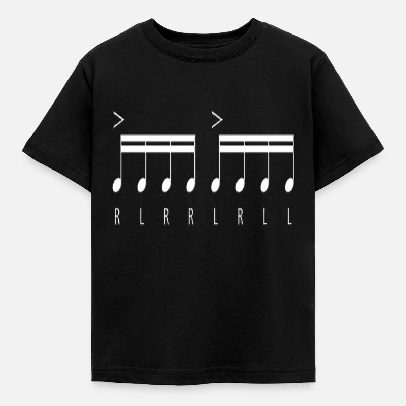 Paradiddle Drumming Drummer - Kids' T-Shirt - black