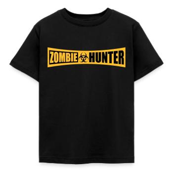 zombie hunter Halloween quote - Kids' T-Shirt - black - Front - AI Model Kid Female (0cm)