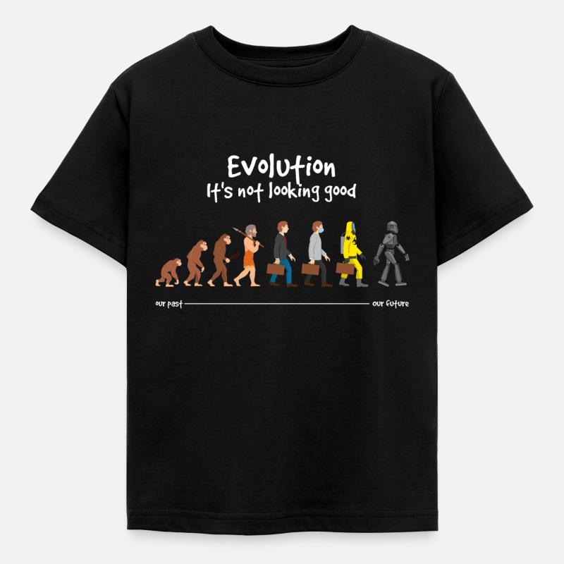 Evolution sieht es nicht gut aus - Kinder T-Shirt - Schwarz