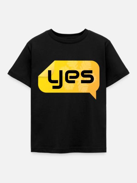 yes - Kinder T-Shirt - Schwarz