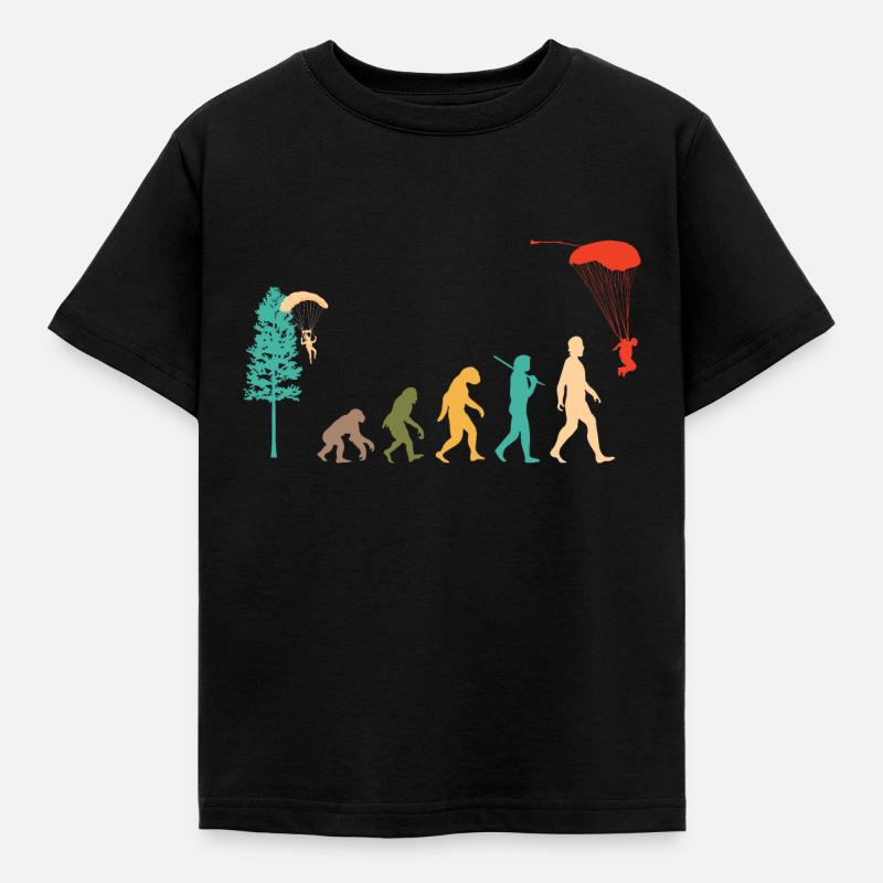 Skydive Evolution: Skydiver Design - Kids' T-Shirt - black
