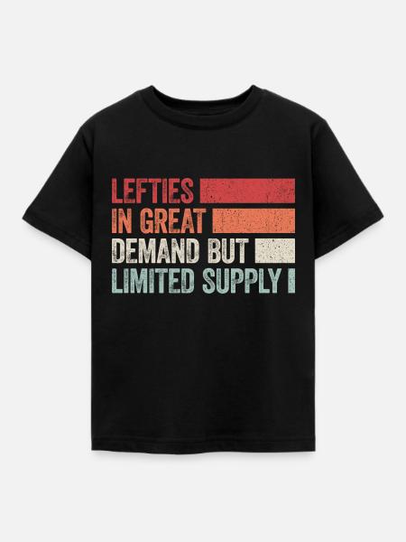 Stolz auf Linkshänder - Kinder T-Shirt - Schwarz