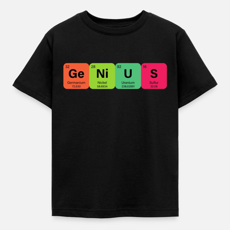 Genius Periodensystem Element - Kinder T-Shirt - Schwarz