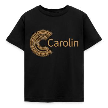 Für Carolin - Kinder T-Shirt - Schwarz - Vorne - AI Model Kid Female (0cm)