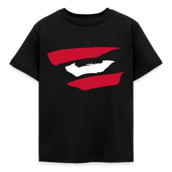 Austria Flag - Vintage - Kids' T-Shirt - black - Front - AI Model Kid Female (0cm)