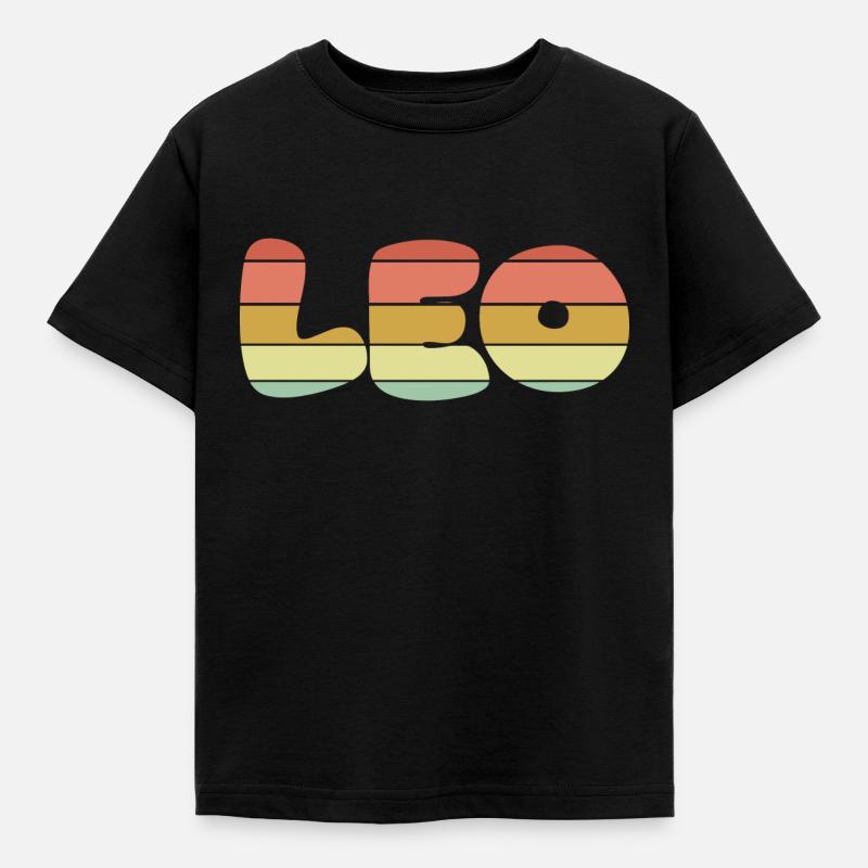 Leo sunset texture - Kids' T-Shirt - black