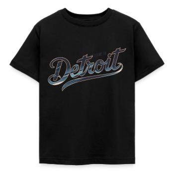WILLKOMMEN IN DETROIT - Kinder T-Shirt - Schwarz - Vorne - AI Model Kid Female (0cm)