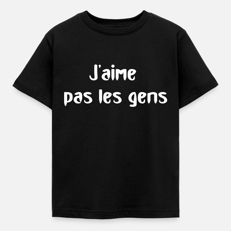 J'aime pas les gens... - T-shirt Enfant - noir