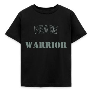 Krieger des Friedens - Kinder T-Shirt - Schwarz - Vorne - AI Model Kid Female (0cm)