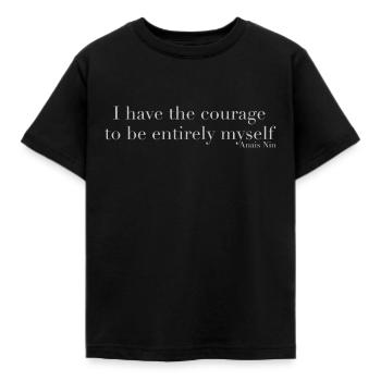 courage - Kinder T-Shirt - Schwarz - Vorne - AI Model Kid Female (0cm)