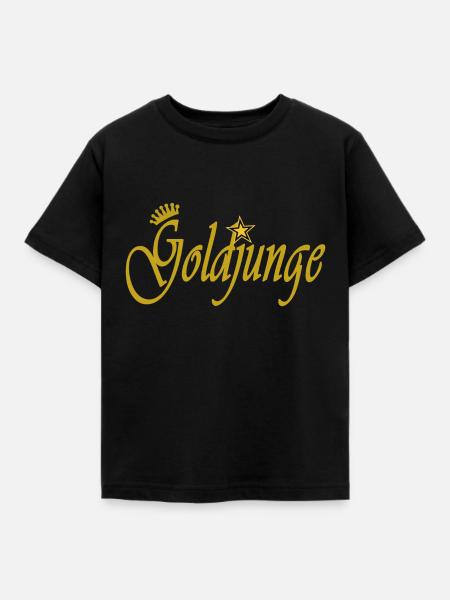 goldjunge - Kinder T-Shirt - Schwarz