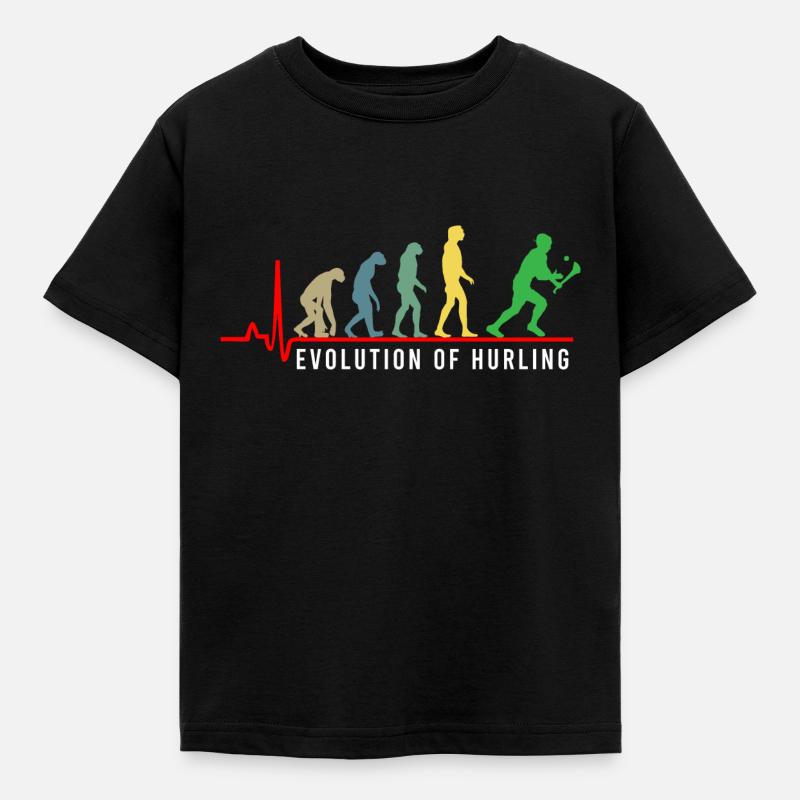 L’évolution du hurling - T-shirt Enfant - noir