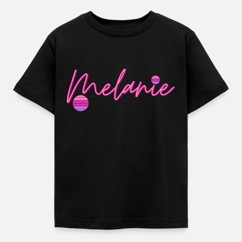 Melanie First name - Kids' T-Shirt - black