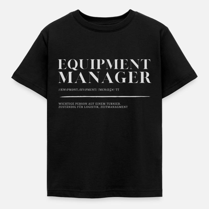 Equipment Manager Design 2 wh - Kinder T-Shirt - Schwarz