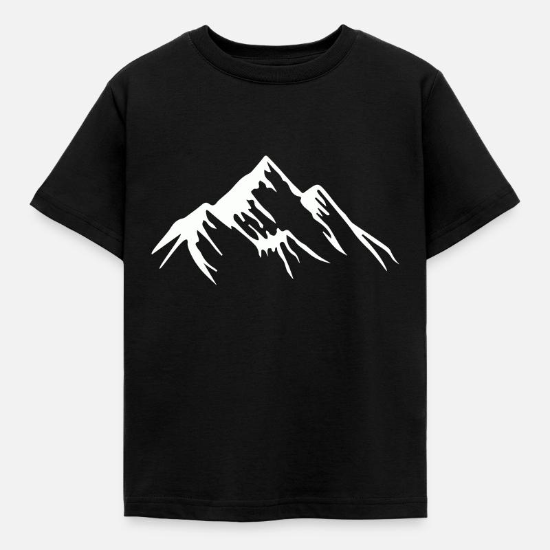 berge - Kinder T-Shirt - Schwarz