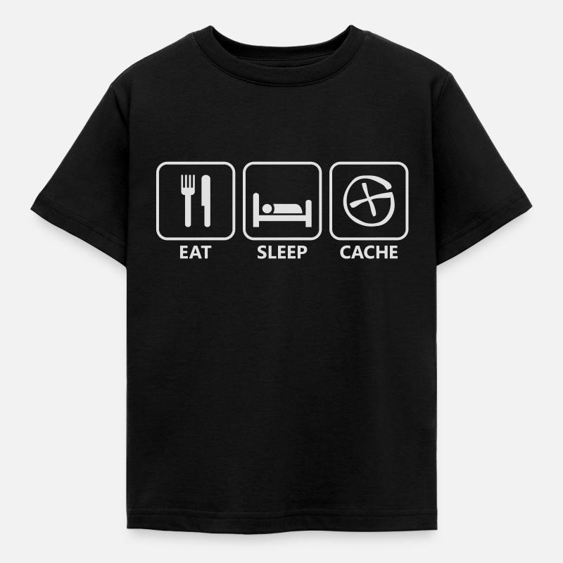 Geocaching - Kinder T-Shirt - Schwarz