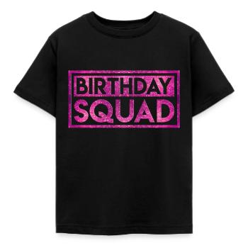 Birthday Squad - Kids' T-Shirt - black - Front - AI Model Kid Female (0cm)