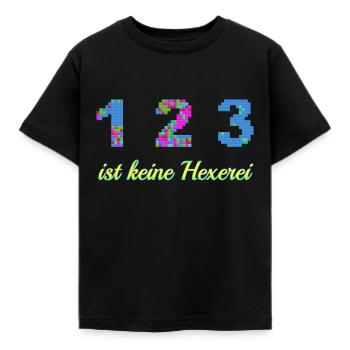 1 2 3 - T-shirt Enfant - noir - Devant - AI Model Kid Female (0cm)
