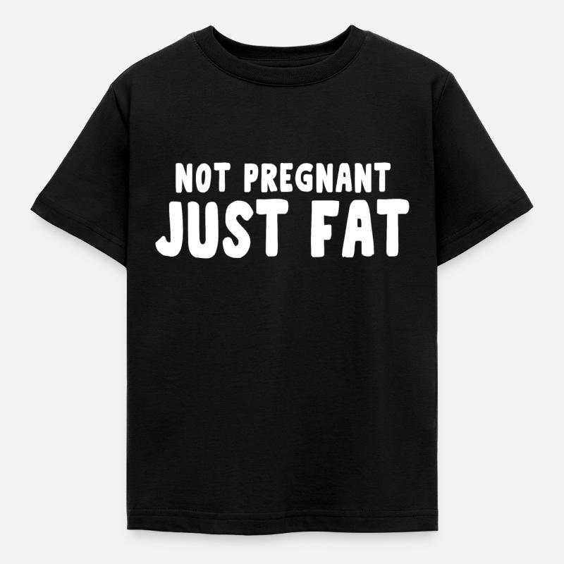 pas enceinte juste de la graisse - T-shirt Enfant - noir