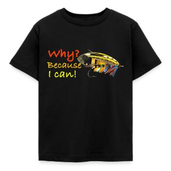 Warum, weil ich Ghost Fly kann - Kinder T-Shirt - Schwarz - Vorne - AI Model Kid Female (0cm)