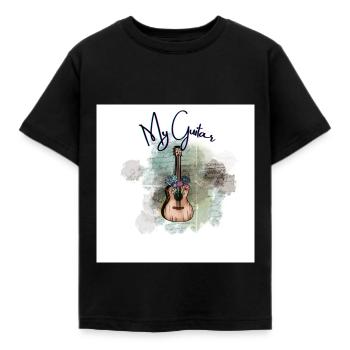 my guitar - T-shirt Enfant - noir - Devant - AI Model Kid Female (0cm)