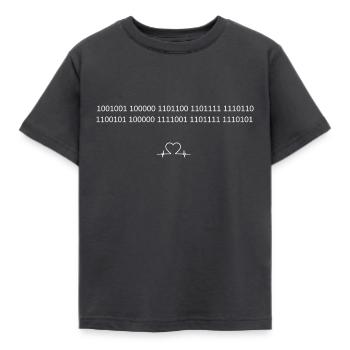 SecretLoveW2 - Kids' T-Shirt - dark grey - Front - AI Model Kid Female (0cm)