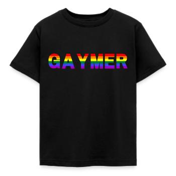 Gaymer - Kids' T-Shirt - black - Front - AI Model Kid Female (0cm)