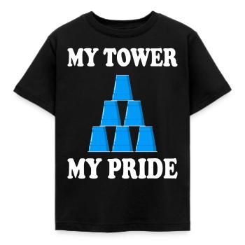 Cup Stacking Humor Sport Stacking - Kids' T-Shirt - black - Front - AI Model Kid Female (0cm)