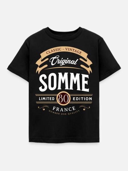 Département Somme, Frankreich - Kinder T-Shirt - Schwarz