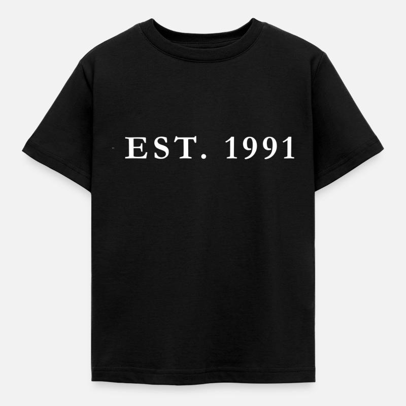 EST. 1991 Geburtstag - Børne-T-shirt - sort