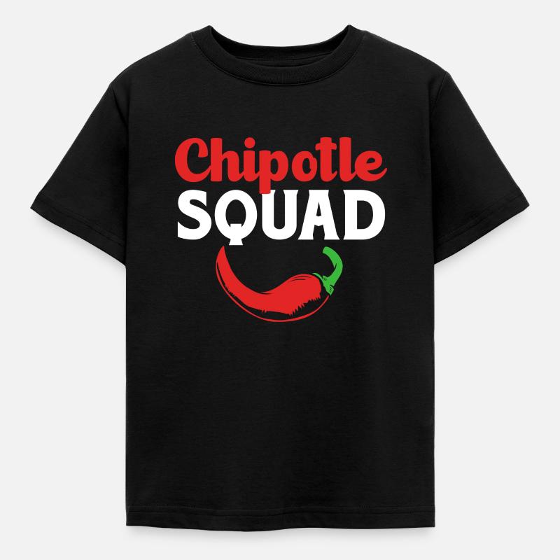 Chipotle Chilli Jalapeno Scharf Chili Chilischote - Kinder T-Shirt - Schwarz