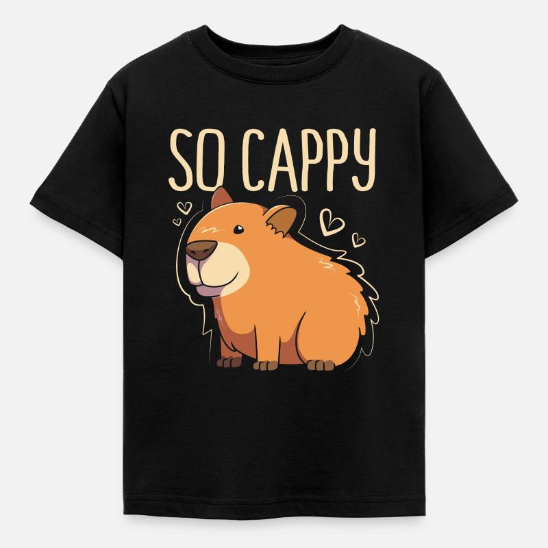 Capibara Capybara - Kinder T-Shirt - Schwarz