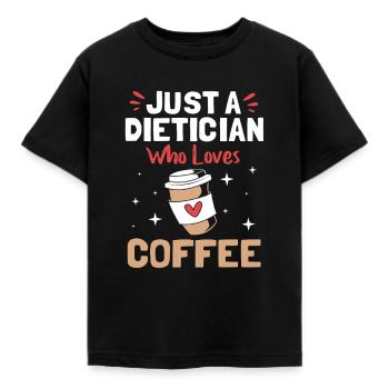 Diététicien Diet Café - T-shirt Enfant - noir - Devant - AI Model Kid Female (0cm)