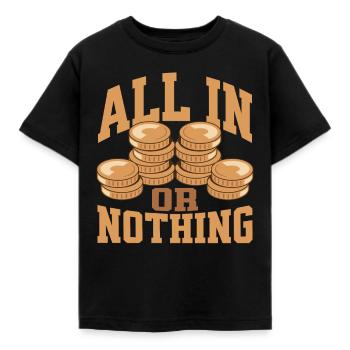 Poker All In ou Rien - T-shirt Enfant - noir - Devant - AI Model Kid Female (0cm)