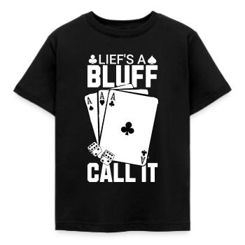 La vie est un bluff Appelez-le poker - T-shirt Enfant - noir - Devant - AI Model Kid Female (0cm)