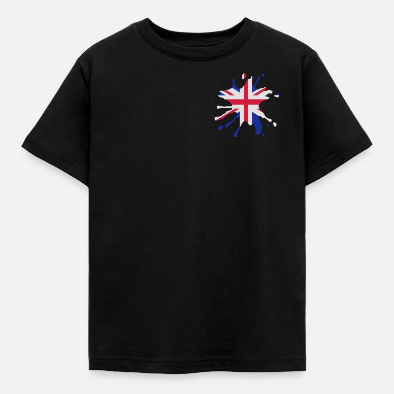 England patch - Kids' T-Shirt - black