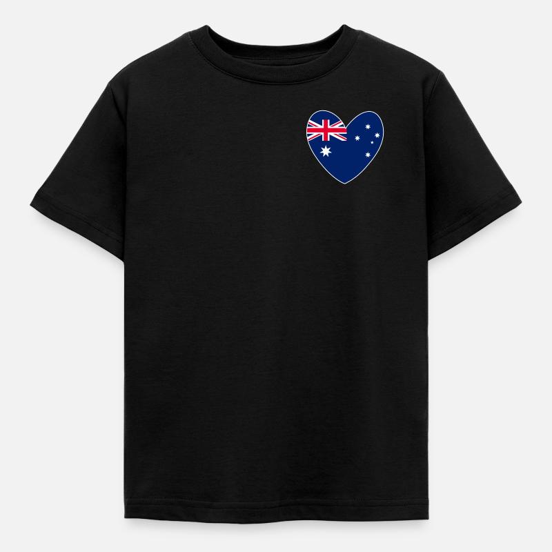 Das Herz Australiens - Kinder T-Shirt - Schwarz
