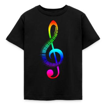 Clef Rainbow - T-shirt Enfant - noir - Devant - AI Model Kid Female (0cm)