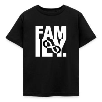 family - Kids' T-Shirt - black - Front - AI Model Kid Female (0cm)