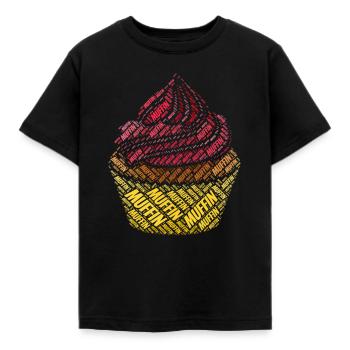 Muffin - Kinder T-Shirt - Schwarz - Vorne - AI Model Kid Female (0cm)