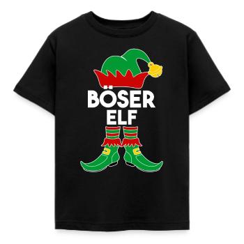 Böser Elf - Kinder T-Shirt - Schwarz - Vorne - AI Model Kid Female (0cm)